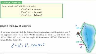 7.3 Law of Cosines Ex 1