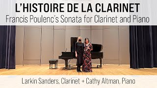 Francis Poulenc - Sonata for Clarinet Piano (1962) - Larkin Sanders, clarinet & Cathy Altman, Piano