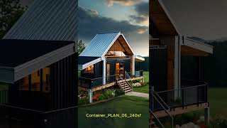 “Shipping Container Home Studio w/ Loft & 1 Bath Floor Plan 240sf 🏠 #shipping container #TinyHouse