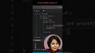 Part-1 | Local variable scope in C#prishu #happycoding #clanguage #interviewquestions #learncoding