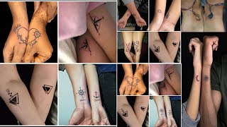 Beautiful matching couple tattoo | best unique couple tattoo | trending couple tattoo #coupletattoo