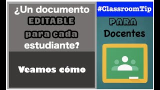 CÓMO CREAR UN WORD EDITABLE EN CLASSROOM  || CLASSROOM PARA DOCENTES