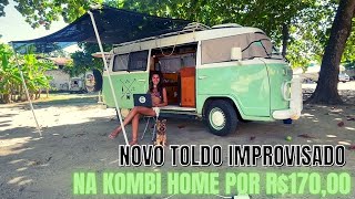 COMO FAZER UM TOLDO PARA KOMBI HOME BARATINHO E IMPROVISADO