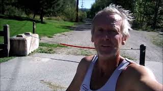 OKANAGAN RUNNING - JOGGING 10K on the MISSION CREEK GREENWAY @ HR 125  BPM - Kelowna, BC, Canada