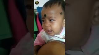 Baby crying moment