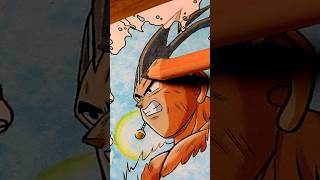 Drawing Goku and Vegeta Potara Fusion ✨ | Liquid Art 💦 | Part 2 #shorts #dragonball #vegeta