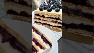 Ice cream Cake with blueberries #dessert #icecream #cake #bluberries