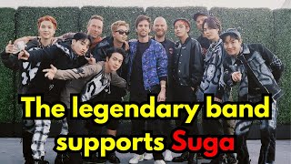 The legendary band supports Suga#bts #Suga  #btsnews #BTSlatestupdates