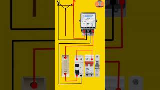 RCCB wiring residual current circuit connection diagram #shorts #wiring #electricalvideos