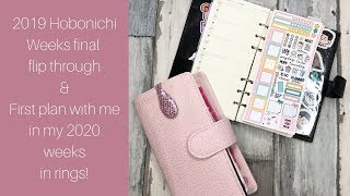 Hobonichi Weeks 2019 last flip & first 2020 plan with me