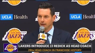 Los Angeles Lakers New Head Coach JJ Redick, and His Plan on a Team for Upcoming New Season