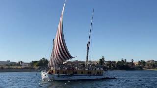 A Dahabiya is a traditional Egyptian sailing boat