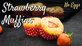 🍓Strawberry Muffins` EGGLESS