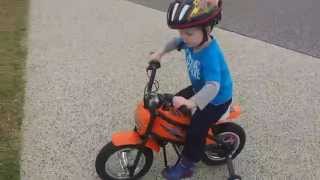 Atomik Tuffmoto,  Jack riding at 3 years old