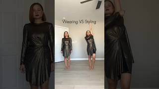 Wearing VS Styling - Bronze Dress 💖 #shorts