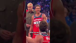 JORDAN POOLE GETS INTO ALTERCATION WITH ADVIJA DURING TIMEOUT `` WTF DO U WANT? `` 😳 #shorts