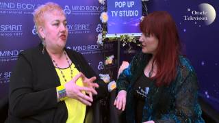 Avril Price talks to Carrie Kirkpatrick at the Mind Body Spirit Festival