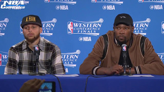 Game 1 Stephen Curry & Kevin Durant Interview  'Zaza is Not a Dirty Player - May 14 2017