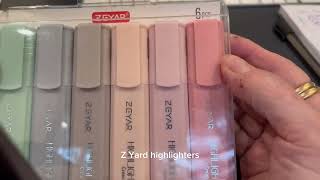 Pastel yummy Fat clip highlighters chisel points 6 pcs