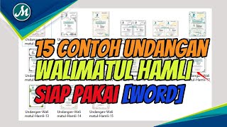 15 Contoh Undangan Walimatul Hamli (TERBARU FORMAT WORD)