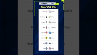 UCL draw 16 round #ucldraw #ucl #shorts