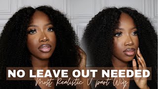 MOST REALISTIC V Part Wig Install | No Leave Out Needed | FT. Klaiyi Hair