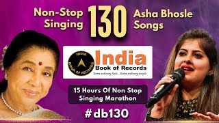 Record-Breaking Event: 130 NonStop Asha Ji's Songs by Drishti Balani | India Book of Records Attempt