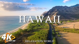 FLYING OVER HAWAII 4K UHD - Relaxing Music Along With Beautiful Nature Videos - Amazing Nature