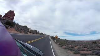 360 Degree Video Arches National Park drive to the upper part of the National Park Part 9