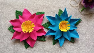 DIY 🌺beautiful handmade flowers from foamiran🌺foamiran craft#craft #foamiran #decoration #paper