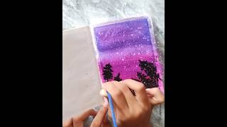 Mini Purple💜Painting idea 🥰 @YouTube #500 #painting #mini #easy #ytshorts #senery #art