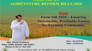 #LiveNow Speaking on the "Farm Bill 2020" organised by ICAR-BIRDS Krishi Vigyan Kendra, Karnataka.