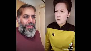 "What's the time Data?" Riker (TikTok cosplay) Star Trek TNG and Picard