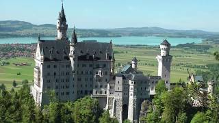 Germany Allgäu region - Neuschwanstein castle seen from bridge Marienbrücke over the Pöllat Gorge