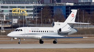 Dassault Falcon 900EX from the Swiss Air Force T-785 departure Munich Airport EDDM MUC