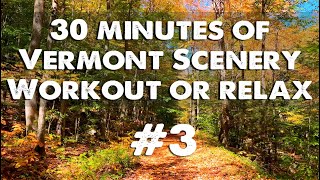 30 Minute Indoor Treadmill Workout Scenery #3 - Vermont Fall Foliage Trail Run in 4k