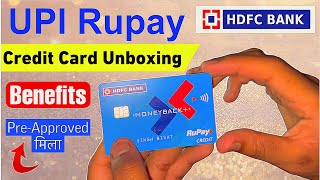 HDFC MoneyBack Plus Rupay Credit Card Unboxing | Upi Credit Card Hdfc Benefits