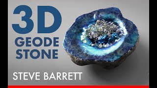 MODO 11.2 & Adobe Photoshop: 3D Geode Procedural Modeling, Texturing and Sculpting Tutorial  (2018)