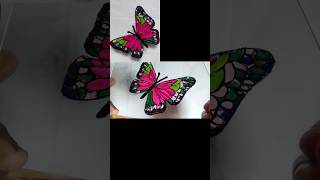 butterfly 🦋#glasspainting #trending #viral #shortvideo #drawing #shortvideo #art #trendingshorts