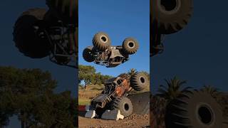 Crazy rc monster truck action! #monstertruck #gopro #monsterjam #stunt #offroad #losi #rc #shorts