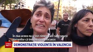 Proteste uriașe în Valencia. Oamenii furioși s-au bătut cu poliția