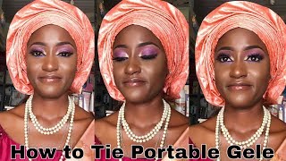 BEGINNERS / HOW TO TIE SIMPLEST PORTABLE ROUND GELE | Ocube Glamour