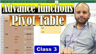 how to use advance function of pivot table | how to use pivot table class 3