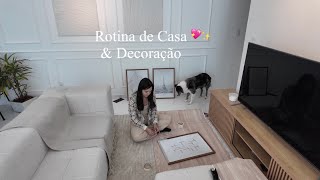 Limpeza e organização na área gourmet, mt suja! 😰 Fiz quadros para o quarto novo! Rotina de Casa 💗✨