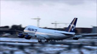 B 747-8F Panalpina landing rwy 24 at ELLX Luxembourg