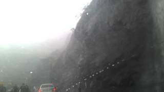 Crossing Malshej Ghat just after landslide