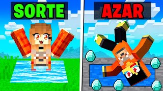 PISCINA DA SORTE Vs PISCINA DO AZAR NO MINECRAFT  !!  ‹ LOBINHO ›