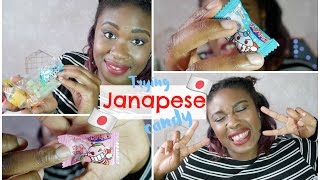 Trying Japanese candy