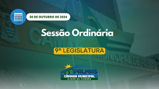 Sessão Ordinária - 30/10/2024