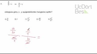 LYS-1 Matematik deneme-5 soru-7